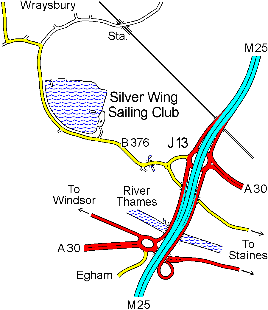 Wrasbury Sailing Base location
