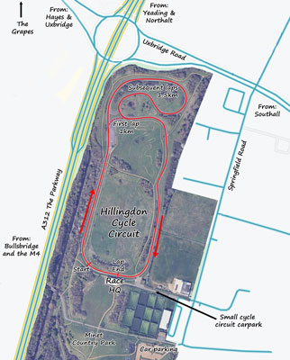 Hillingdon Cycle Circuit location map
