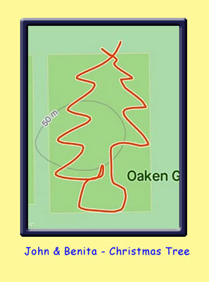 GPS Art Christmas Tree