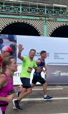 Tim Bellars in Brighton Marathon