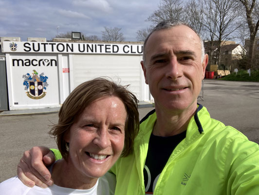 Paul and Julie at Sutton United