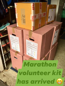 London Marathon kit boxes