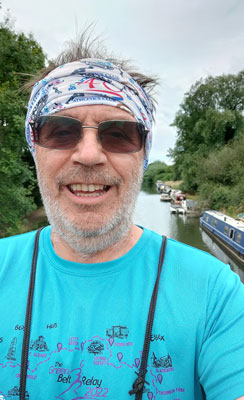 Roderick next to the Grand Union Canal